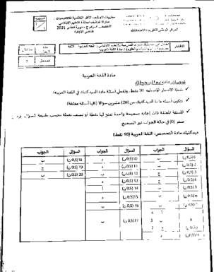 Corrigé — didactique de l'arabe, primaire
